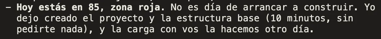 Imagen de la entrega 8: "Hoy estás en 85"